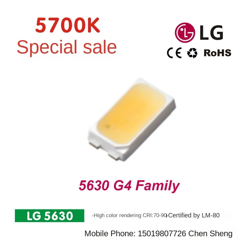 South Korea Import LG 5630 LED Lamp Beads Four Six Generations Light-Emitting Diodes Original Package SMD LED Special Wholesale
