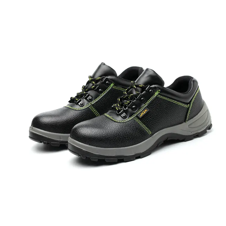 Factory Directly Working Men Steel Toe Breathable Leather Rubber Sole Safety Shoes