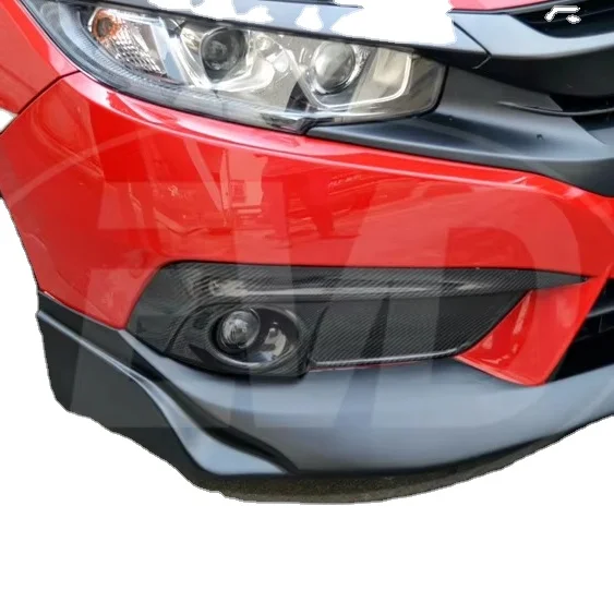 Крышка переднего противотуманного фара из углеродного волокна для 2016 HONDA CIVIC X