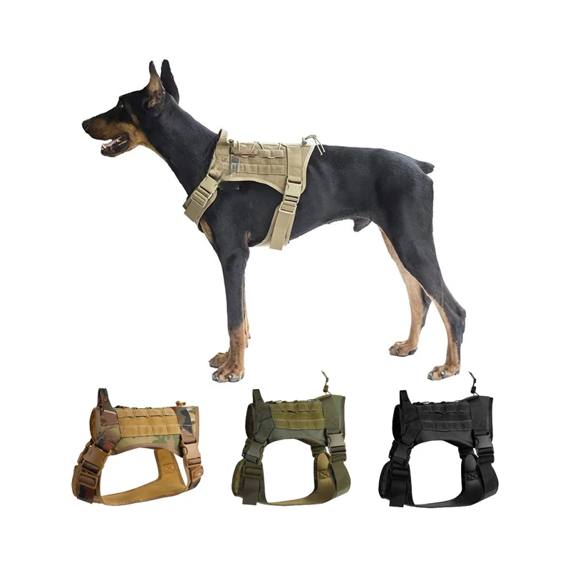 Cheap Doberman Pinscher Dogs Harness Tactical Training Working Dog Protective Vest with Handle