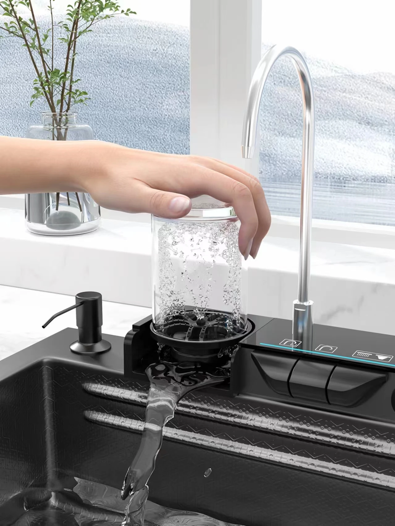 2024 Moden Kitchen Sink New Stainless Steel Smart And Large Sink Home Utility sink Multifunctional Faucet