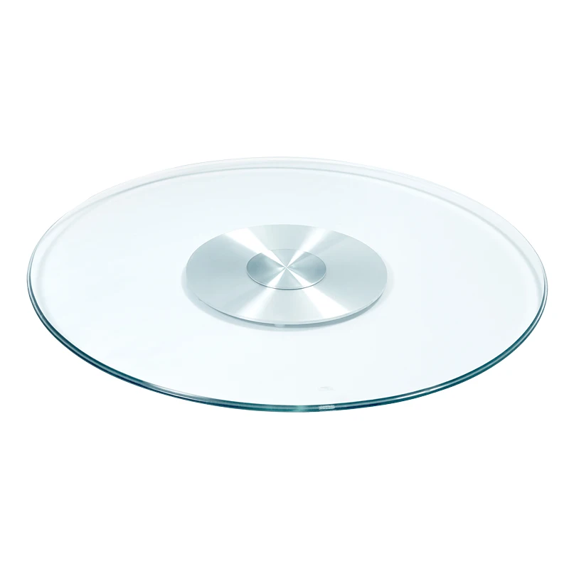 2024 new design factory High Gloss Round 8mm 10mm Clear Tempered Glass art design hot sale hotel luxury Dining Table Glass