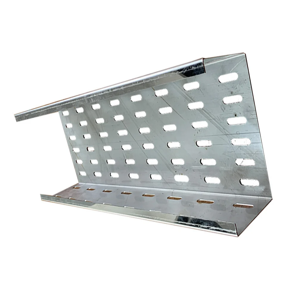 Manufacturer Desk Ventilated Trough Perforated Galvanized Steel Cable Management Tray