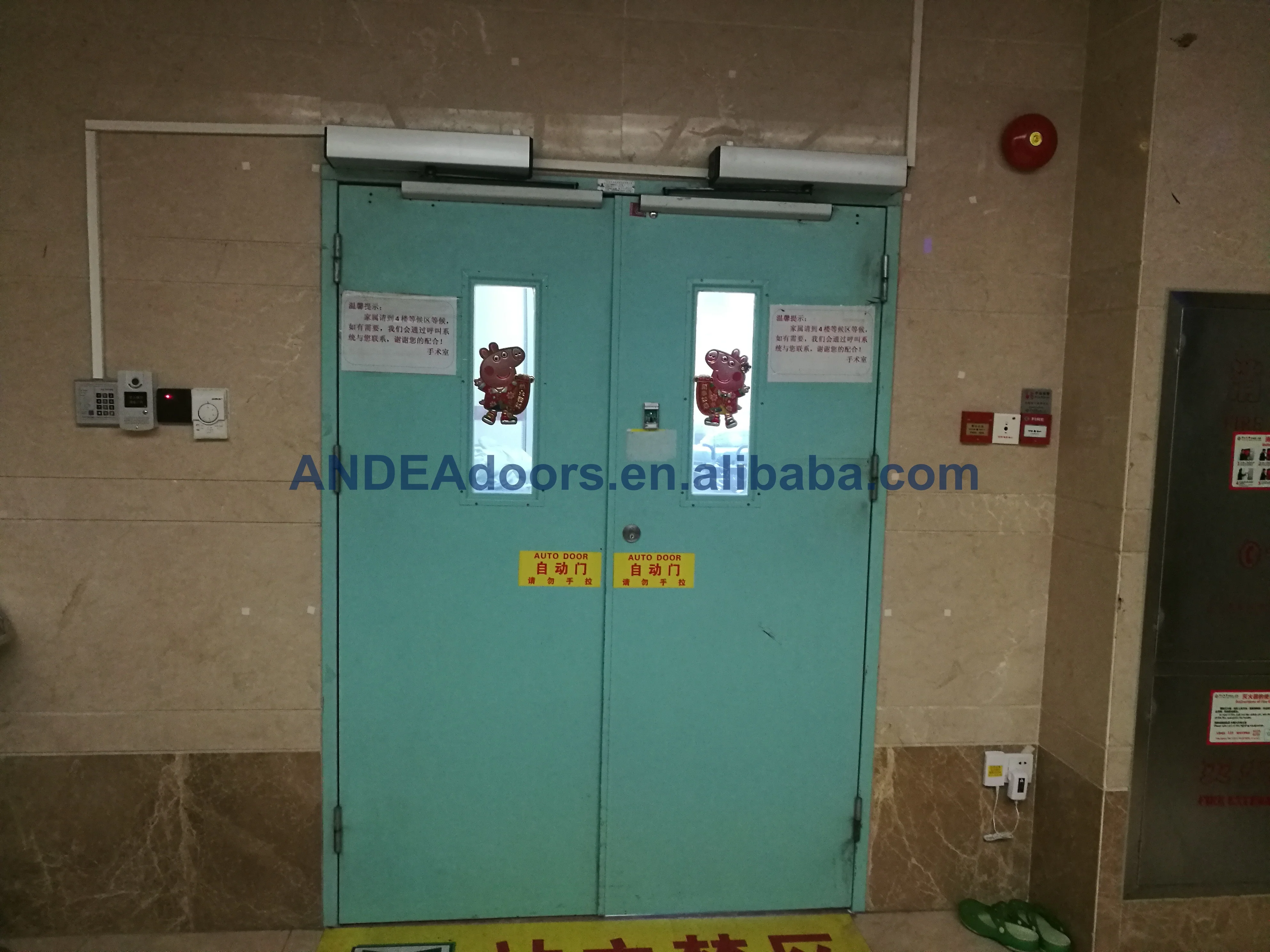 Guangzhou hospital laminated HPL flush doors airtight