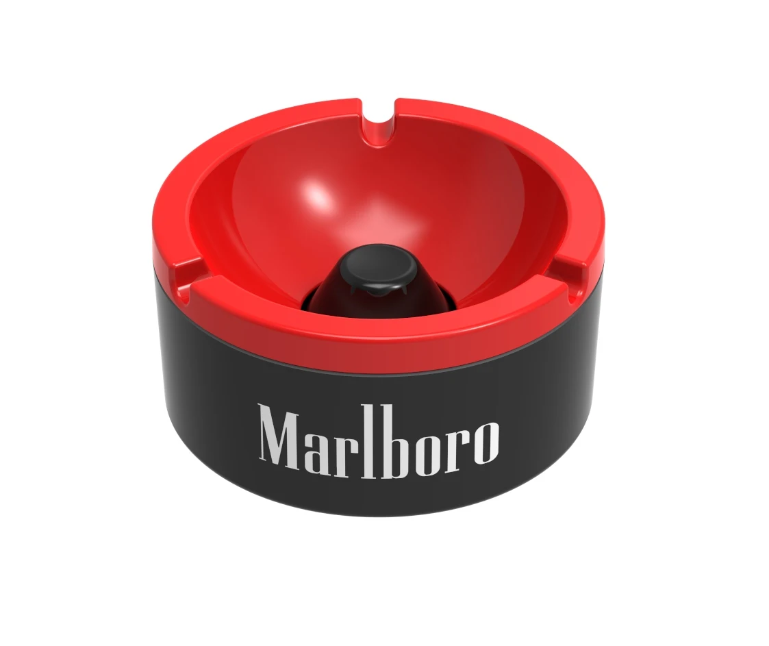 11cmx5.5cm durable round indoor and outdoor windproof  plastic melamine ashtray with detachable lid