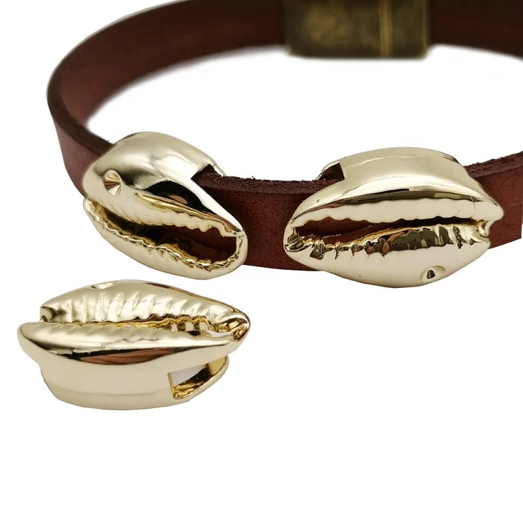 
Кольцо для изготовления браслета с отверстиями 10x3 мм, Шарм-ракушка, ползунок, бусины-разделители для плоской кожи 