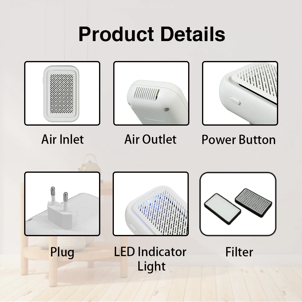 Заводской мини-очиститель с разъемом, hepa-ионизатор, УФ стерилизационное оборудование, озоновый очиститель воздуха