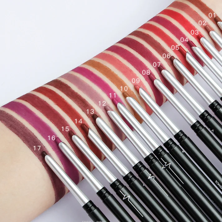 Wholesale Private Label Lip Liner Lasting 17 colors Matte Lip Liner Makeup