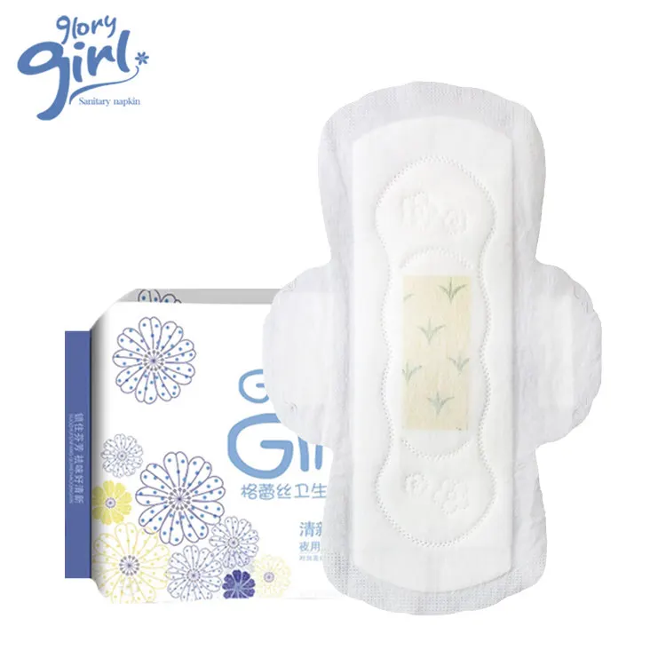 Disposable cotton sanitary pad manufacturers high quality tea polyphenols chip sanitary napkin