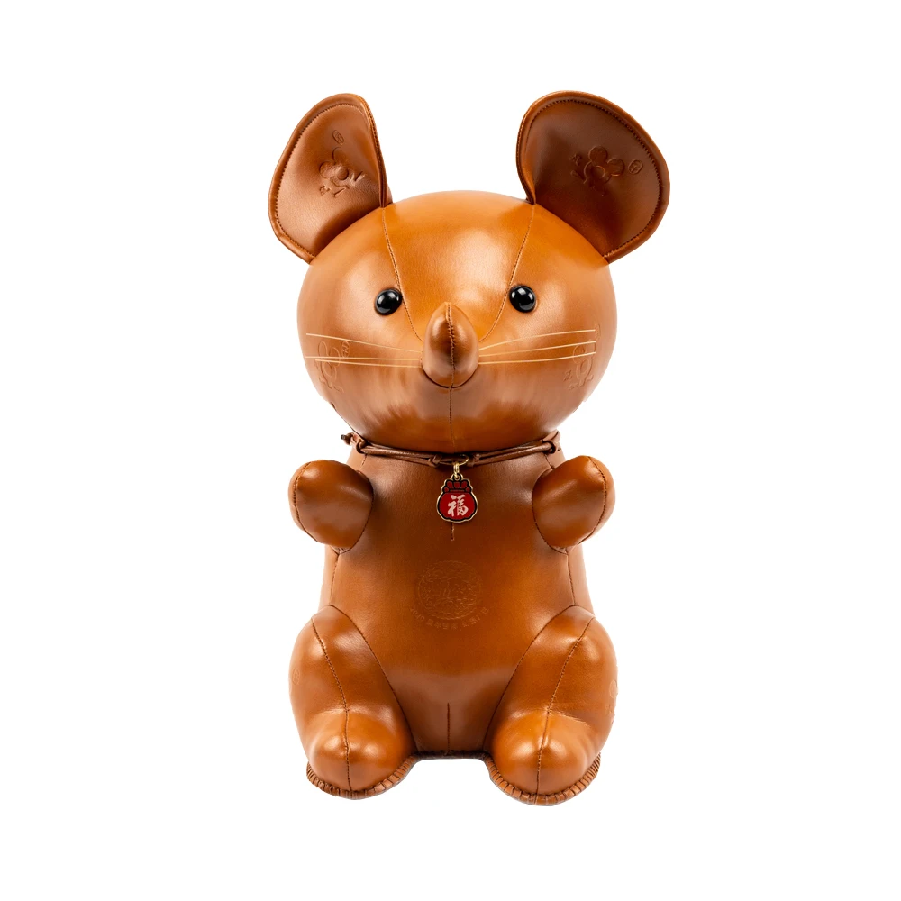 Cozipop cute mouse toys desktop decoration deer handmade leather home decor