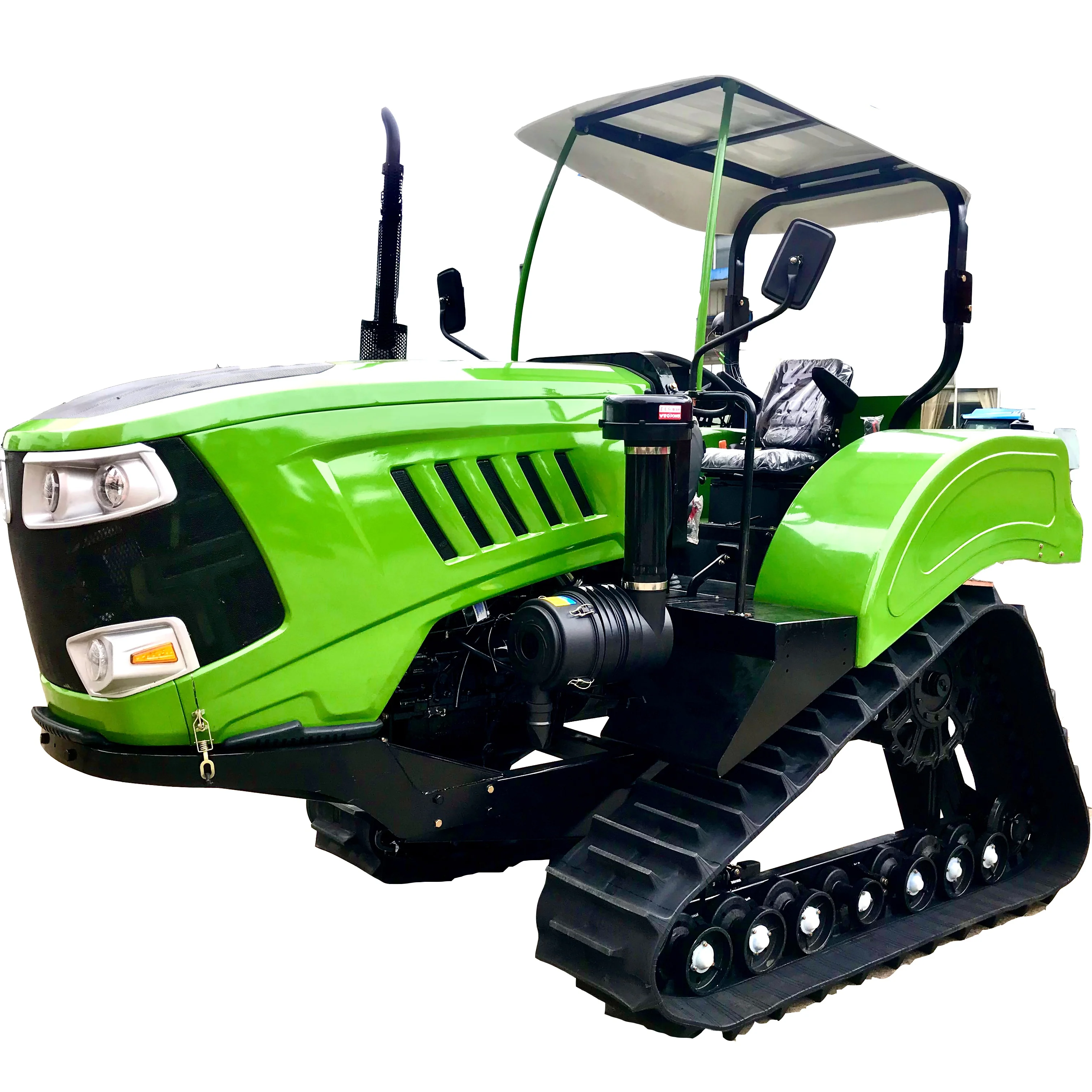 Cultivator rotary tiller agricultural mini crawler tractor with disc harrow for paddy field Self propelled crawler rotary cultiv