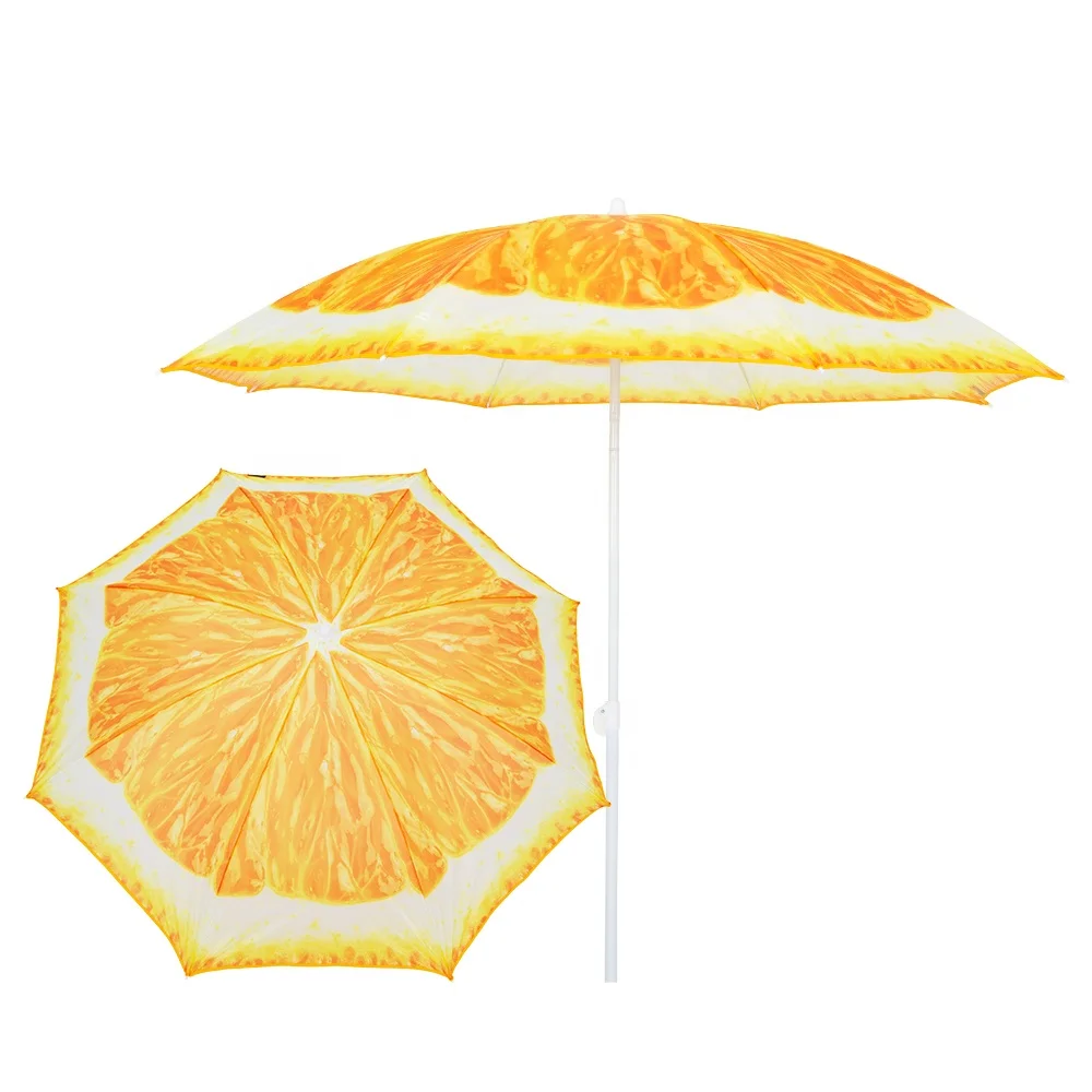 Manufacture Beach Umbrella Sunshade Anti-UV Parasol Umbrella Potable Fruit Design Beach Umbrella