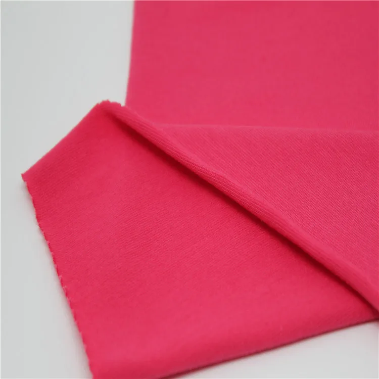 1028 арбузно-красный модал Хлопок Вязание легкий спандекс Одиночная футболка ткань для нижнего белья