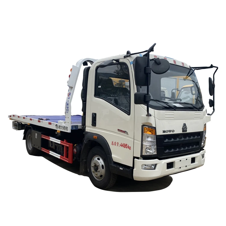 Wrecker Tow Truck 4x2 SINOTRUK HOWO 2-5 tons Hydraulic Roll back Road Emergency Recovery Wrecker Tow Truck