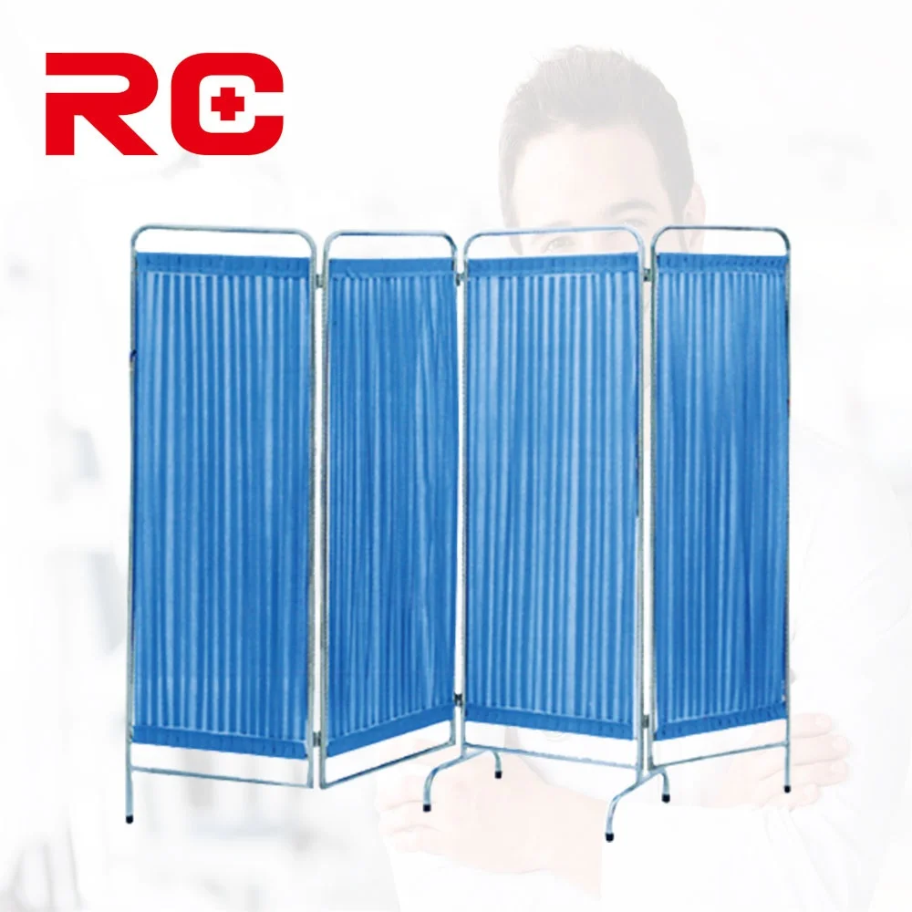 Hospital Stainless Steel Fast Mobile Folding Screen Room Divider Hospital Medical Furniture Ward Screen