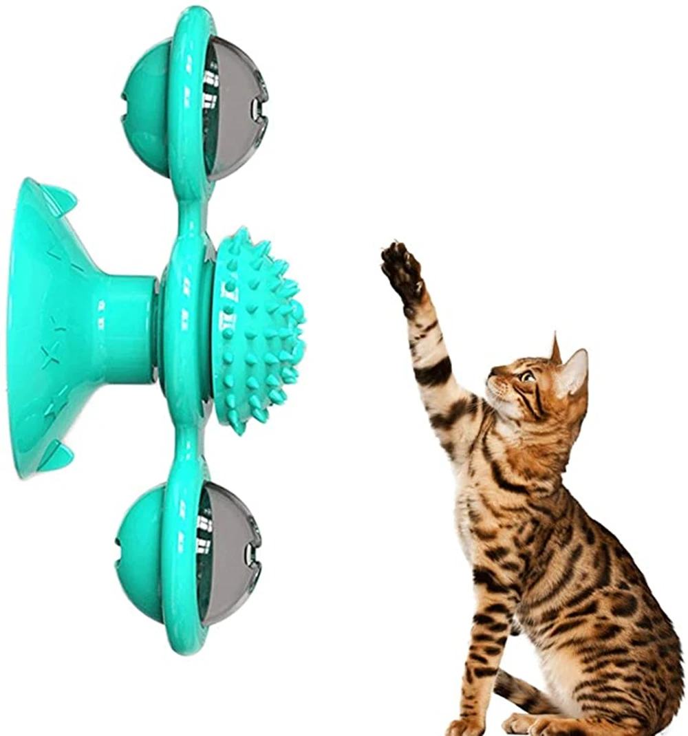 
Hot Selling Pet Cat Rotating Windmill Interactive Toy Portable Puzzle Cat Doll 