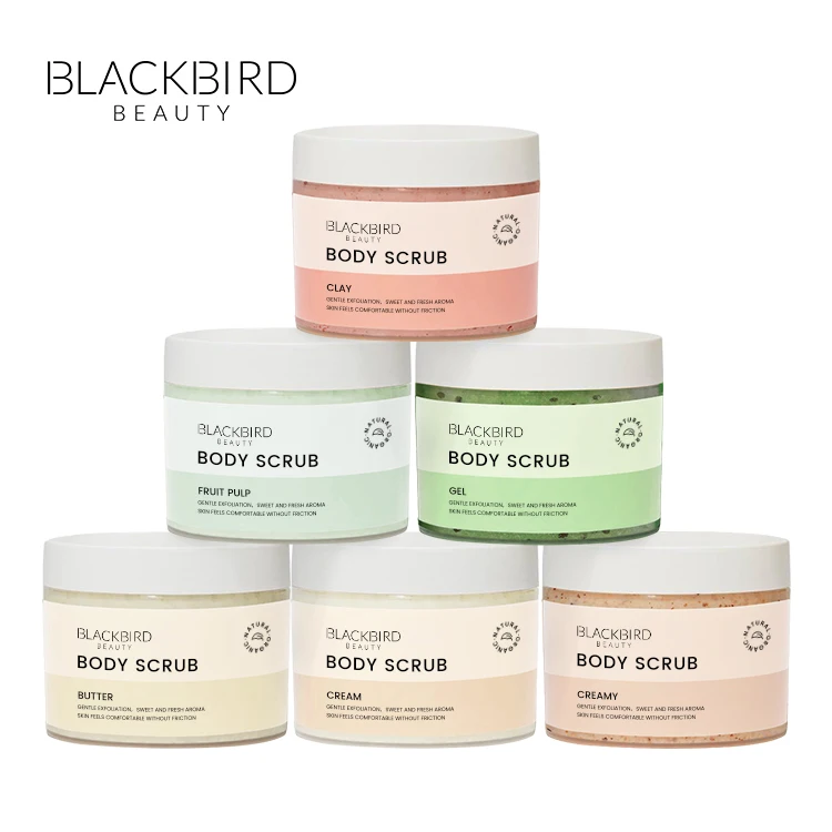 Customized Body Cleansing Gentle Exfoliating Skin Whitening OEM/ODM Body Polish Moisturizing Skin Clay Ice Cream Body Scrub