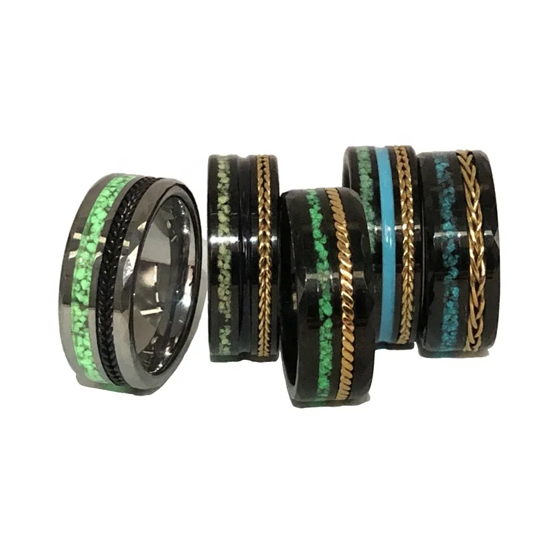 Personalized Top Design You Light Up My Life Glow In The Dark Tungsten Wedding Engagement Ring