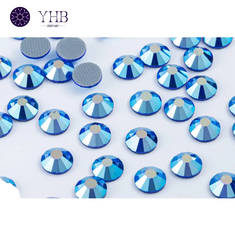 2025 YHB Factory Epoxy Resin for Art Crystal Clear Decorative Stones SS0-SS48 Flat Bottom Hot Fix Nail Art Clothes Rhinestone