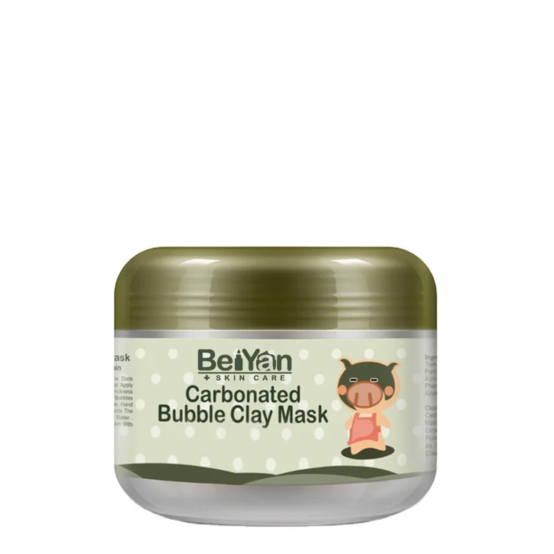 OEM Natural Carbonated Bubble Clay  100g For Anti-Wrinkle Firming Blemish Clearing Lightening Nourishing Green Tea Extract