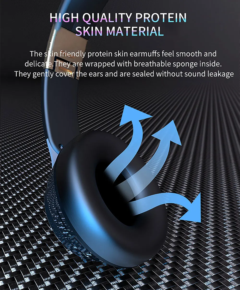 2022 OEM Headphone High Performances BT 5.0 Subwoofer Stereo Headphone HIFI Gaming Headphones Wireless Earphone