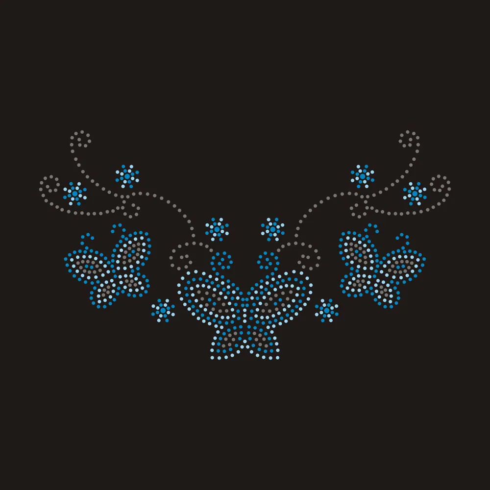 Wholesale Necklace Rhinestone Transfer Bling Iron On Transfer For Hoodie Shirt