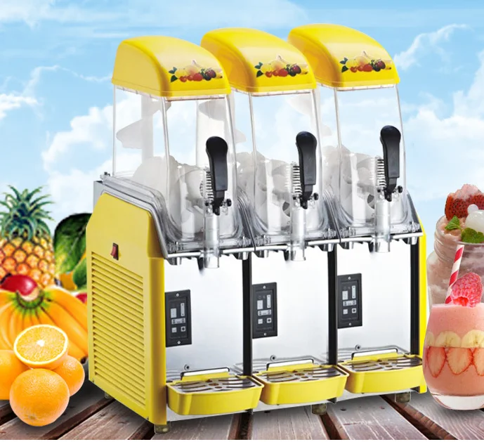 Slush Machine commercial Slushy Machine 12L*3 Slush Machine with CE approval.
