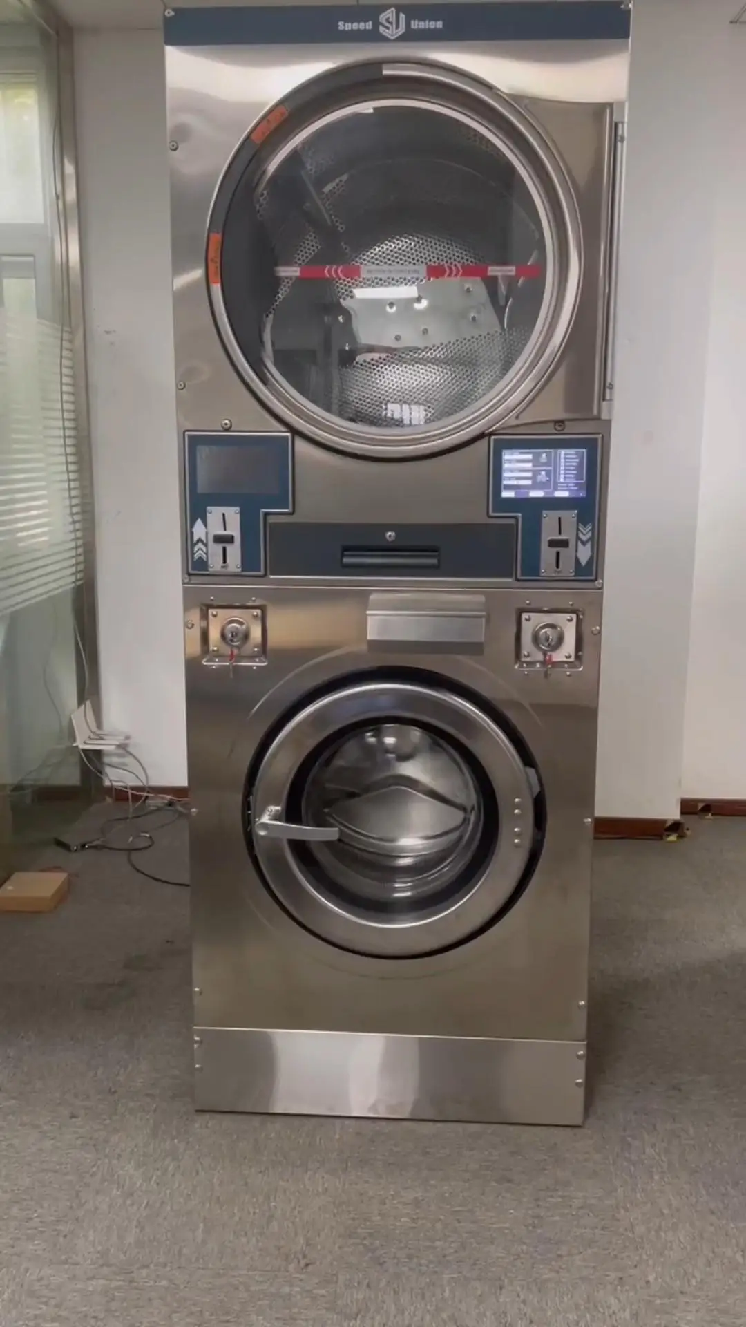Automatic Coin Operation Cloth Washing Machine With Tumble Dryer for Commercial
