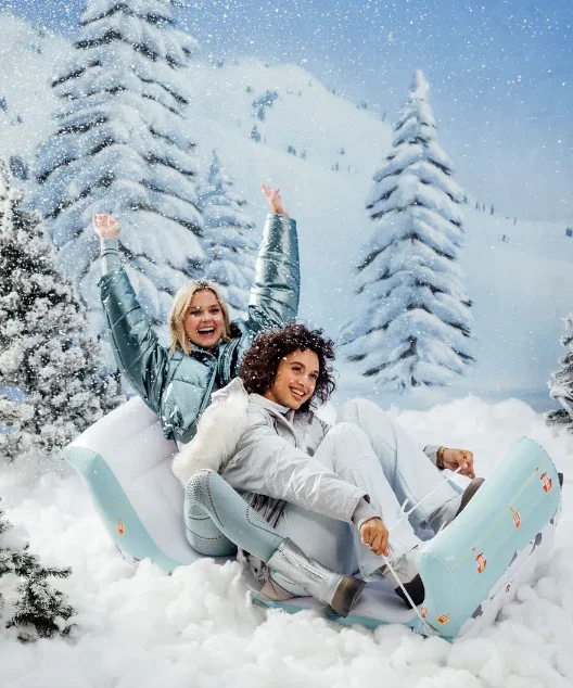 Hot sale 2 Person Air Saucer Winter Fun Inflatable Sleigh Sled, Towable Two Pack, Pulling Gondola Durable Snow Sleds