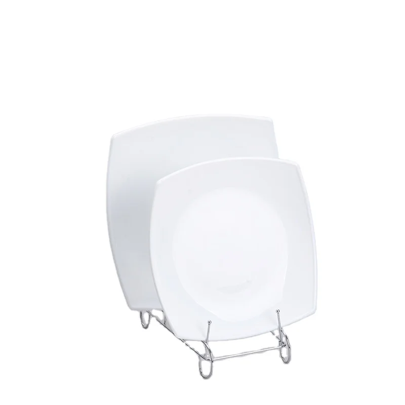 Hotsale 6 7 8 9 10inch white Square Round glass bowl plate dishes opal glass dinnerware glass dinner plates set serving dishes