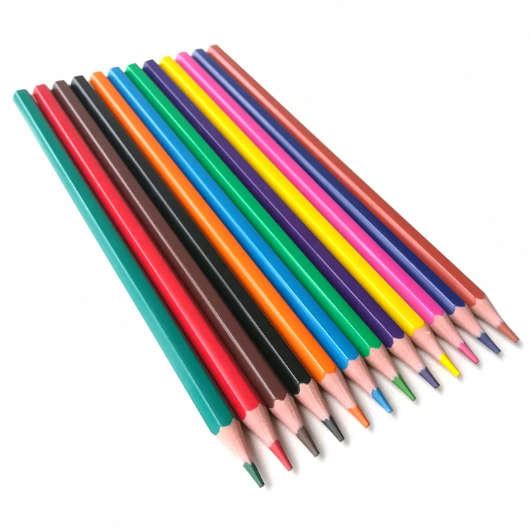 Best Selling 7 Inch 12 Colored  Hexagonal Plastic Colorful Pencil with color box