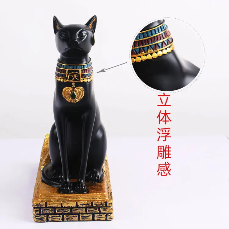 Wine Rack Wholesale High End Egypt Decoration Egyptian Cat God Living Room Ornament Porte Vin Elegant Wine Holder Figure