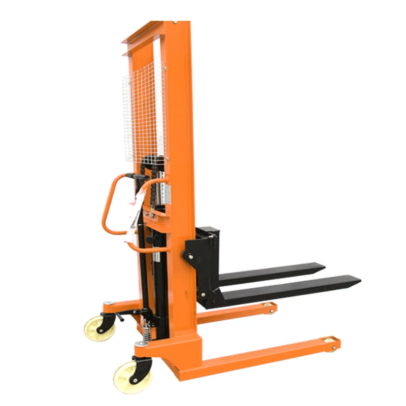 1000kg capacity economic semi electric stacker pallet truck cargo handling lifter
