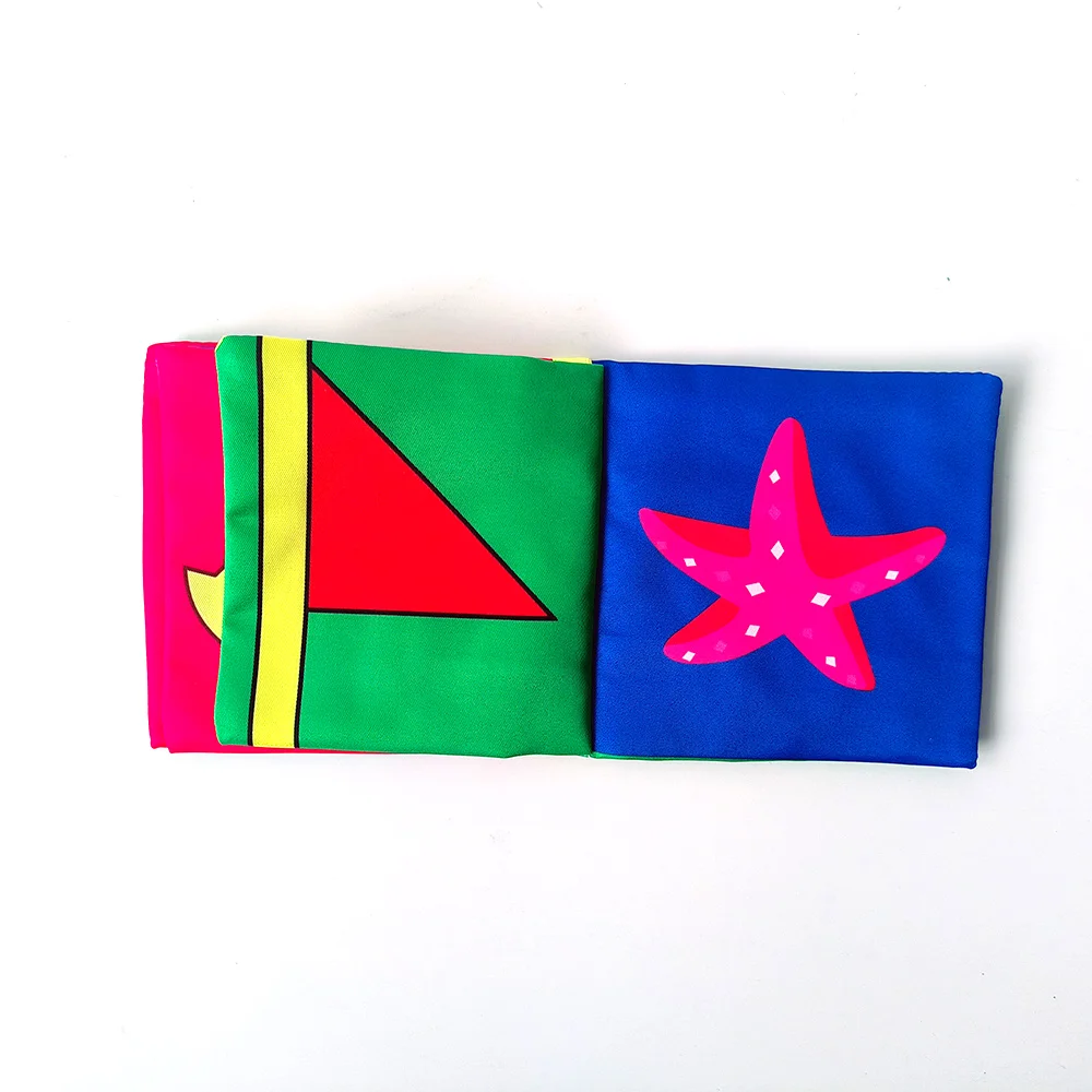 New style baby 3d cloth book english palm book baby learning animals colors shapes cloth books for babies