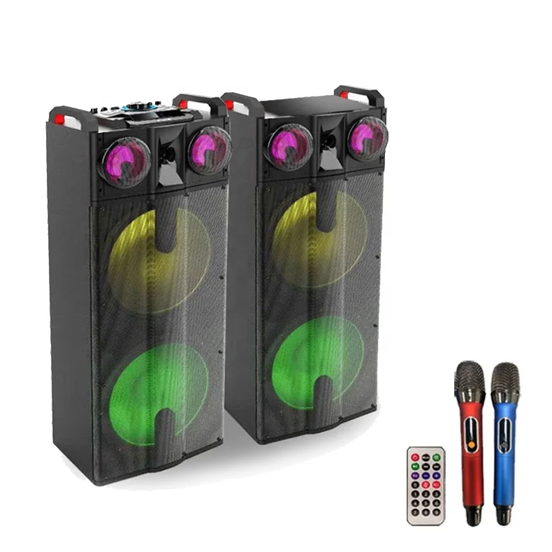 Professional  pa system set Audio Dj Speakers 15inch Blue tooth High Power  Pair Sound box