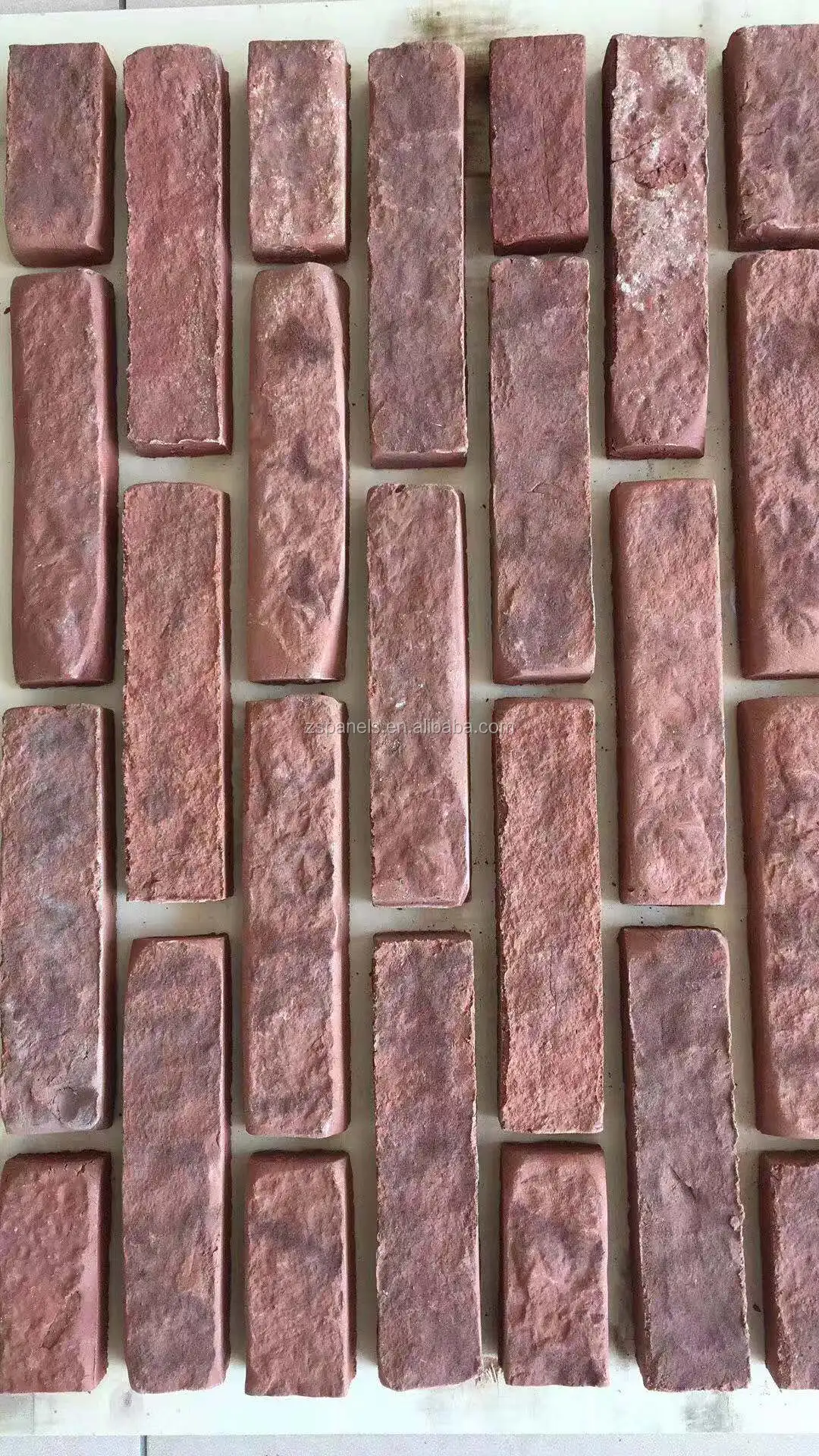 
HandmadeAntique brick slip wall clinker tile, clay fired terracotta clinker tile, Terracotta brick slips with dry hanging system 