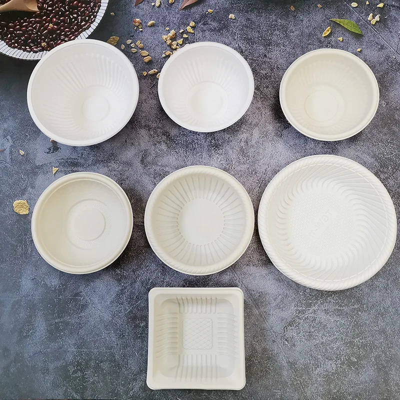 Custom 2000pcs 200ml Microwavable Sustainable Biodegradable Cornstarch Small Salad Bowls Wedding Party Disposable Desert Bowl