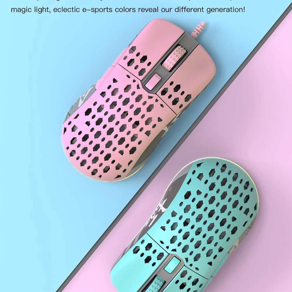 Darmoshark M1 2023 gaming mouse Computer Accessories Lightweight Honeycomb Gaming mice Programmable USB Wired RGB Mouse