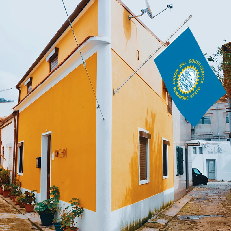 New Design Fade Resistant State Banner Polyester 90X150cm Fade Resistant State Flag Of South Dakota