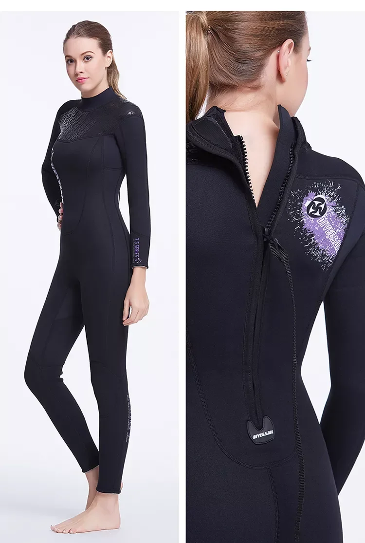 Гидрокостюм 3 мм для мужчин и женщин, неопреновый утолщенный теплый гидрокостюм, цельный костюм для глубокого Снорклинга и серфинга
