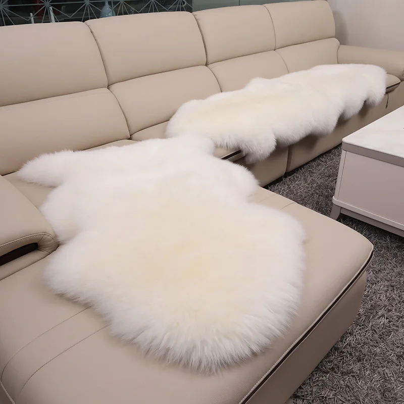 Elegant Modern Luxury Sheepskin Floor Carpet  Living Room Bedside Furry Mat