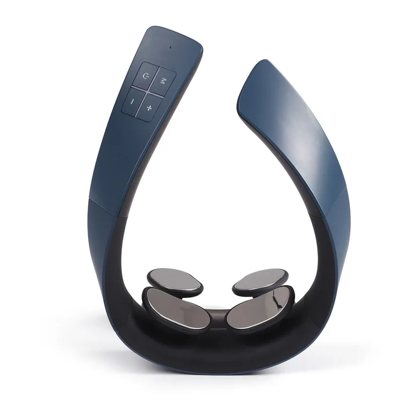 4 heads powerful wireless Mini Electric EMS Neck Massager