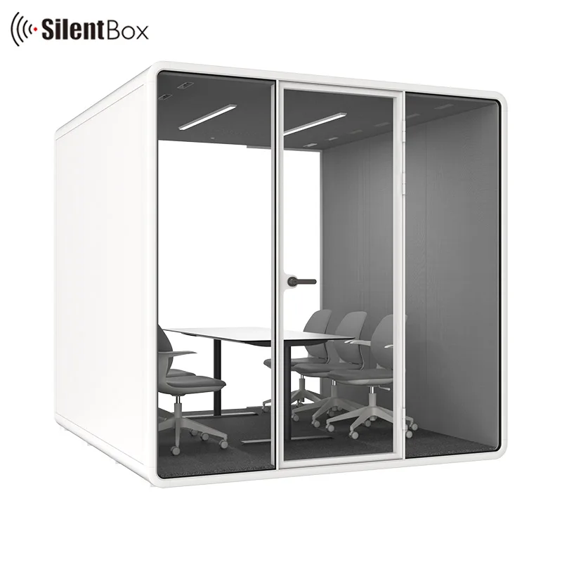 Customizable 6 person silent cabin enhance privacy booth personalization space easy assembled