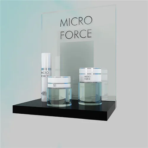 Custom Acrylic Cosmetic Display Counter With Led Lighting