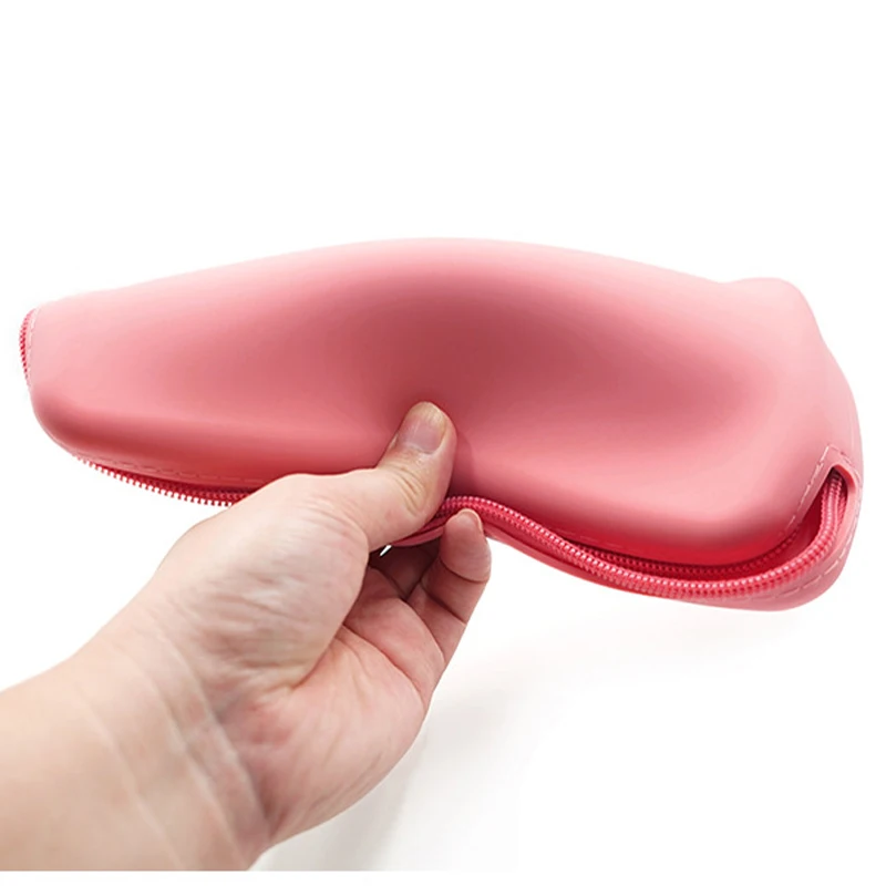 Small Cosmetic Makeup Bag Silicone Bag for Women Silicone Make up Bag with Zipper Travel Cosmetic Organizer for Women and Girls
