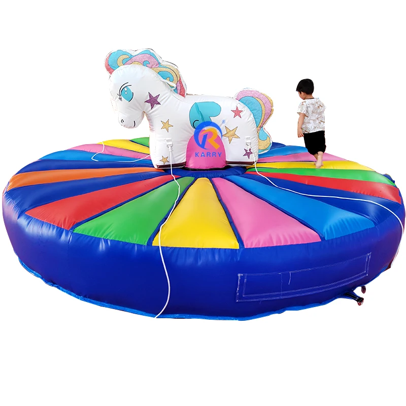 Cheap Unicorn inflatable ride-ons Inflatable Bull Fighting inflatable trampoline bouncer Bouncy Castle Carnival Games