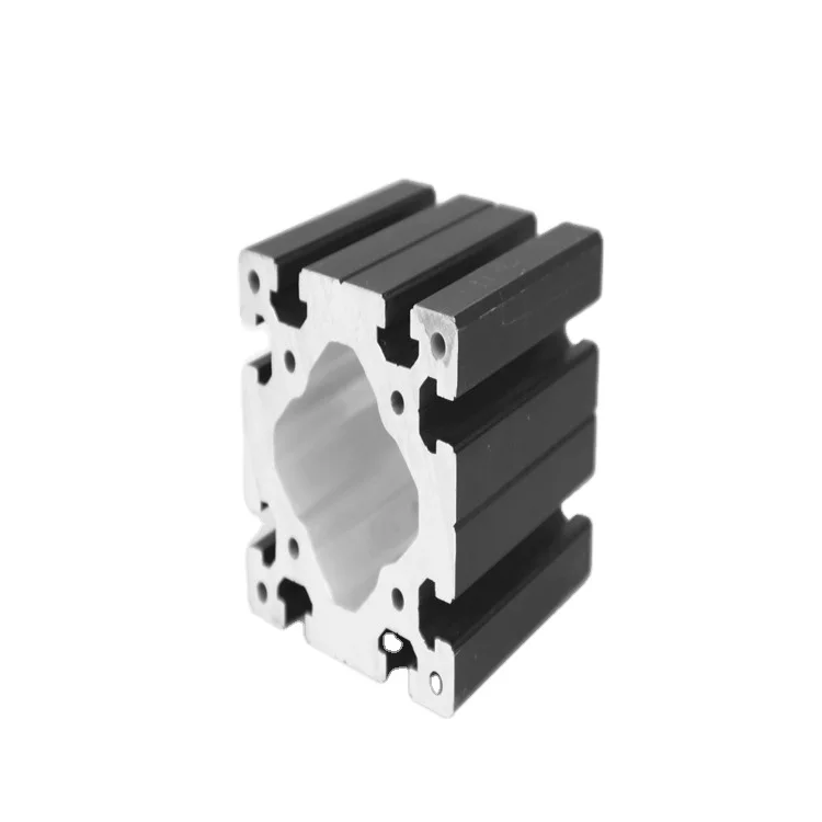 Factory custom industrial 2020 3030 4040 4080 6063 t-slot black anodized aluminium profiles for aluminum extrusion mold