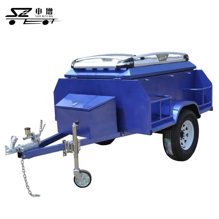 Offroad Car Trailer Small Camper Trailer Use for Travelling With Tent
