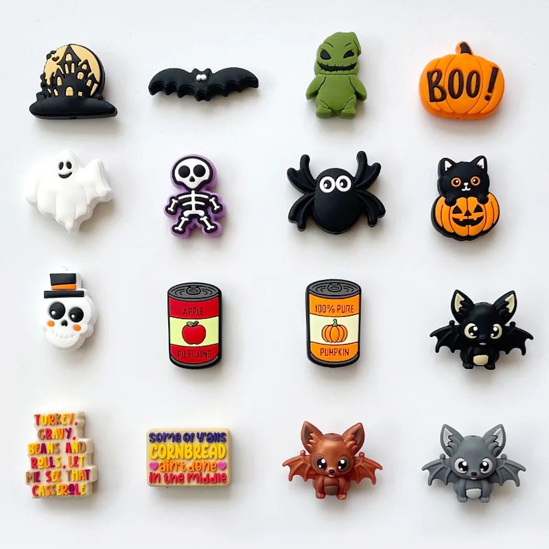 Manufacture Halloween Bat pumpkin Beads Resin Ornaments Jewelry Decoration Accessories Festival Gifts Crafting Charms
