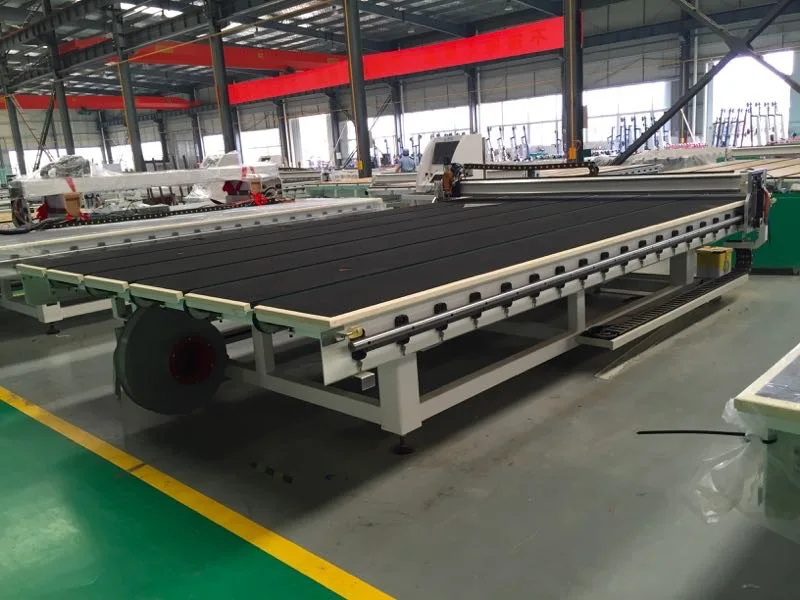 Wide range glass cutting table loading arm automatic integrated glass breaking machine making line